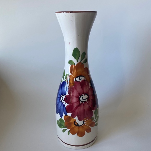 Vintage Italian Pottery Vase: Amica Treviso, Hand Painted, Marked - Picture 1 of 6